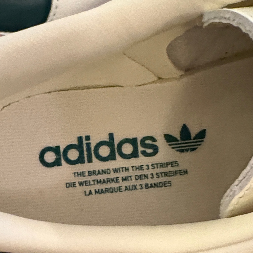 adidas Samba White and Green Athletic Shoes - Picture 6 of 10
